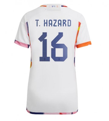 Maillot de foot Belgique Thorgan Hazard #16 Extérieur Femmes Monde 2022 Manches Courte